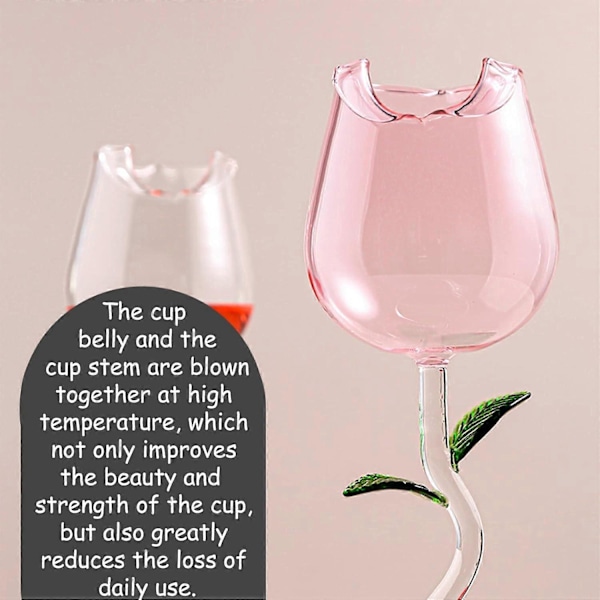 2-pack Rosglas - 150 ml Kristallglas för Cocktails