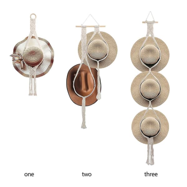 Hat Rack, Boho-hattuteline seinälle, Hatunpidike Lippalakkien säilytyshylly