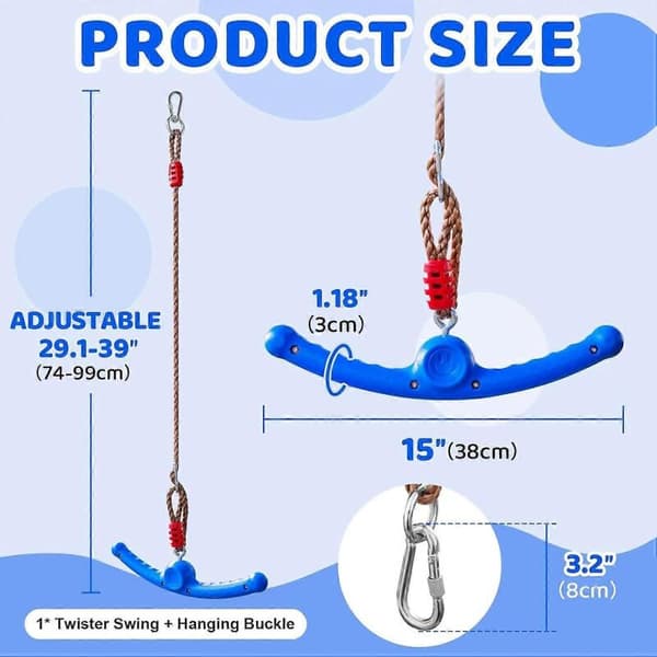 2025 Senaste Modell 360 Spin Handtag: Kids Slackline
