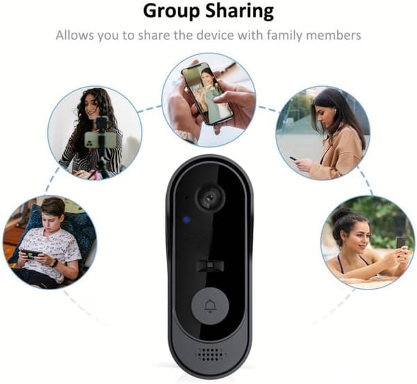 Smart WiFi Video Dørtelefon med 2K Kamera og Kamera - Låse Dørtelefon