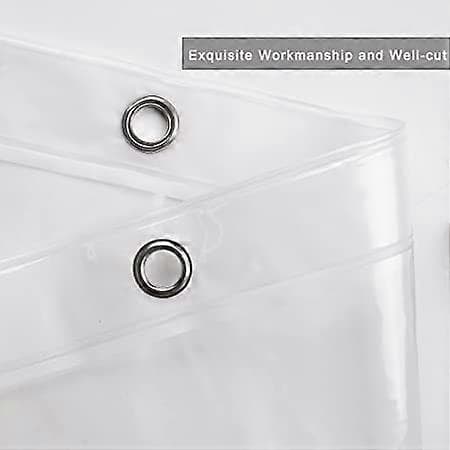 Klar Extra Lång Duschdraperifodring 180*180cm, Kraftig Vattentät Transparent Klar Badrums Duschdraperifodring.