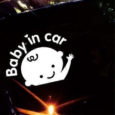 (4-pack) Baby on Board, Fotavtryck, Bildekal