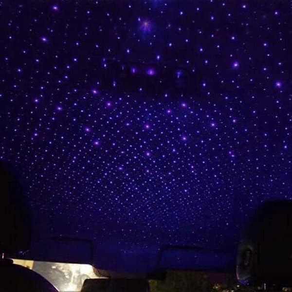 Mini LED-projeksjonslampe Stjernenattlys USB Stjernetopp Atmosfærisk Belysning