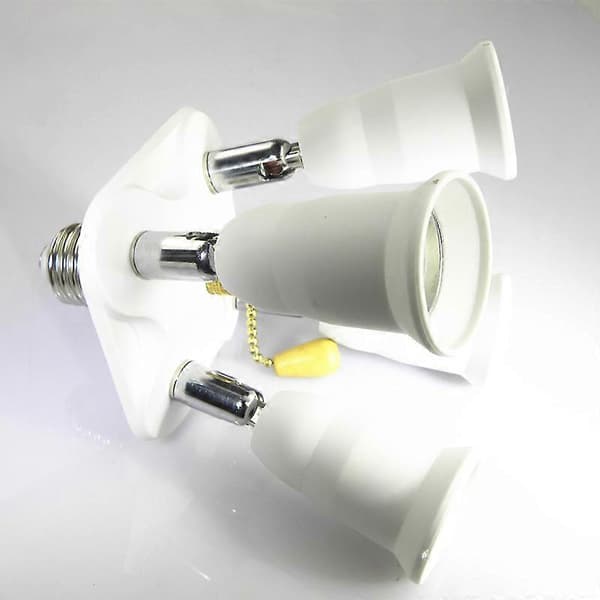 4 i 1 E27 Sokkel Splitter Adapter Sokkel Adapter Splitter Sokkel Adapter Konverter Holder Til E27 LED Pærer