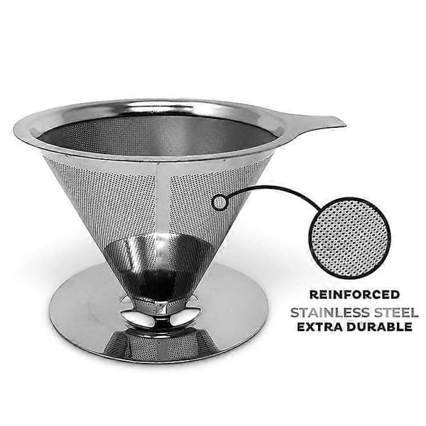 Gjenbrukbart Kaffefilter i Rustfritt Stål - Enkel Kopp Kaffemaskin Permanent Kaffefilter Kaffefilter Rustfritt Stål Kaffefilter