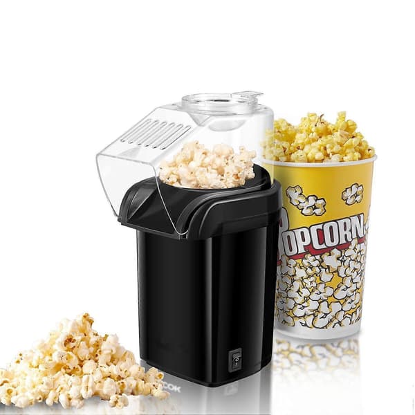 Mini elektrisk popcornmaskine uden olie, fuldautomatisk luft-popcornmaskine til børn