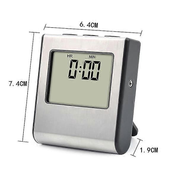 Digital Kötttermometer med Stor LCD-Display för Rökugn Kök Godis BBQ Grilltermometer med Timer och Temperaturprob i Rostfritt Stål