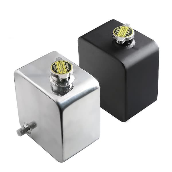 Silver Universal 2l Aluminium Vattenkylare Header Overflow Expansion Återvinningsbehållare För Bilreparation Underhåll