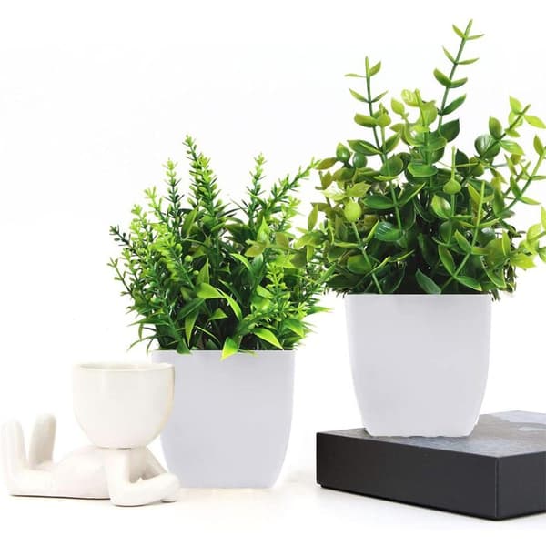 Kunstige minplanter, falske potteplanter, 4 stk