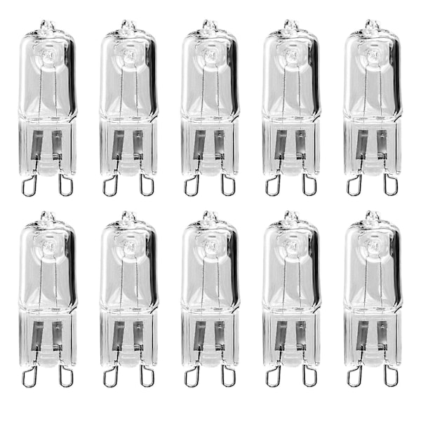 10 st 18W halogenlampor G9 glödlampor universal, energibesparande, varmvitt, hängande bordslampa ljuskrona