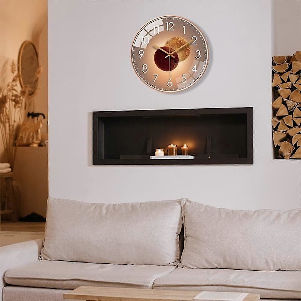 12 tommer lydløse vægure til stue køkken moderne design vægure 30 cm hængende quartz ur vægur (Venus guld)