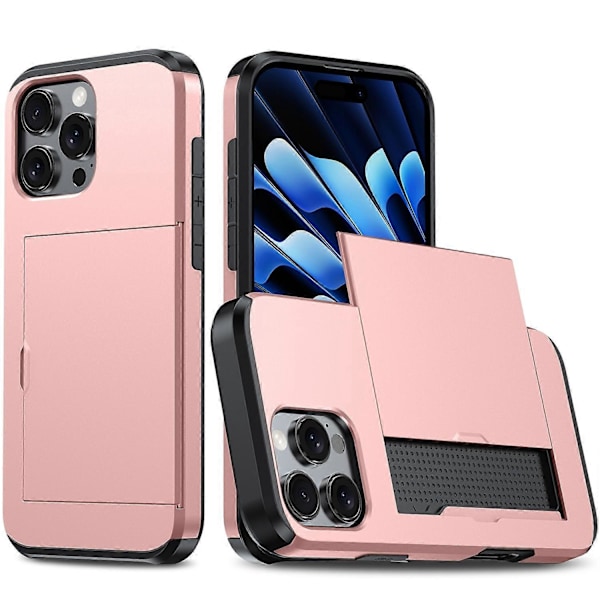 (Roséguld) Stöttåligt Armor-skal för iPhone 16 Pro Max
