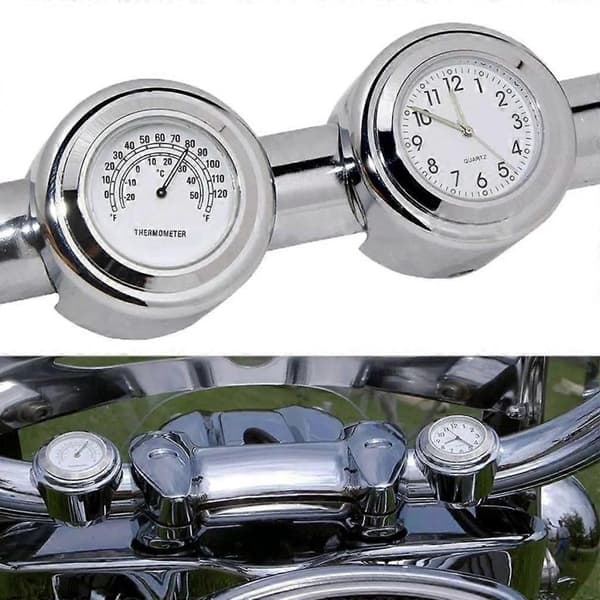 2 st Universal 25 mm Vattentäta Motorcyklar Cykelstyre Fäste Klocka Termometer