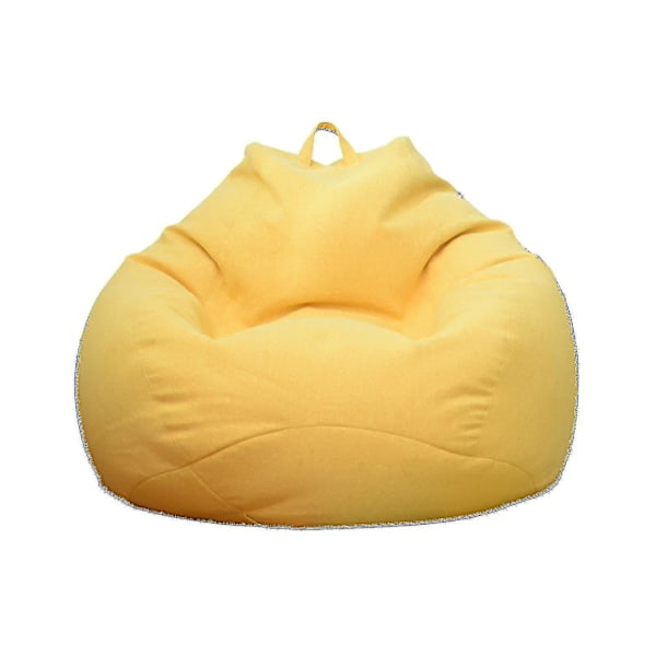 (Keltainen 100 * 120cm) Uusi Erittäin Suuri Säkkituoli Sohvan Päällinen Sisäkäyttöön Lazy Lounger Aikuisille Lapsille Tarjoushinta