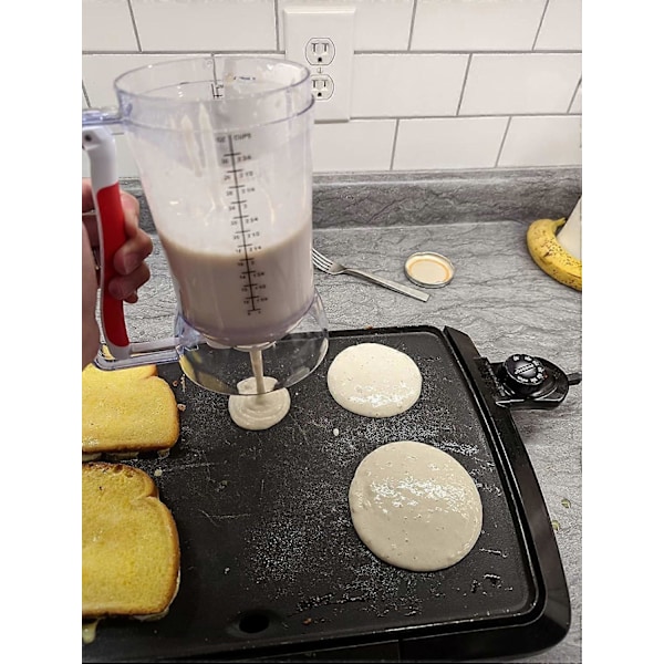 Vaffelrøre Dispenser Sett - Tang og Helleverktøy for Baking/Pannekaker