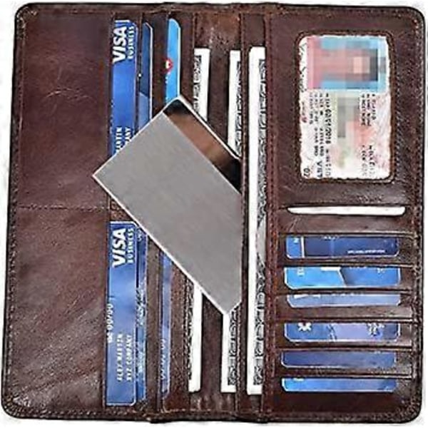 Super Let Visitkort Holder Professionel Rustfrit Stål Visitkort Etui Hold Visitkort i Perfekt Stand Slankt Design til Mænd