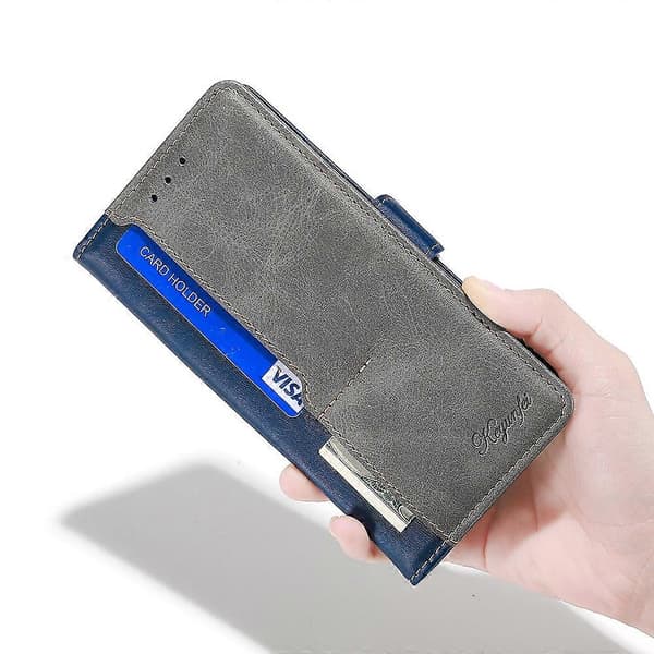 För Samsung Galaxy A23 5G Kontrastfärg Sidospänne Läder Telefonfodral