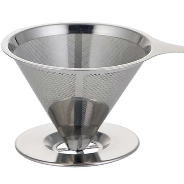 Gjenbrukbart Kaffefilter i Rustfritt Stål - Enkel Kopp Kaffemaskin Permanent Kaffefilter Kaffefilter Rustfritt Stål Kaffefilter