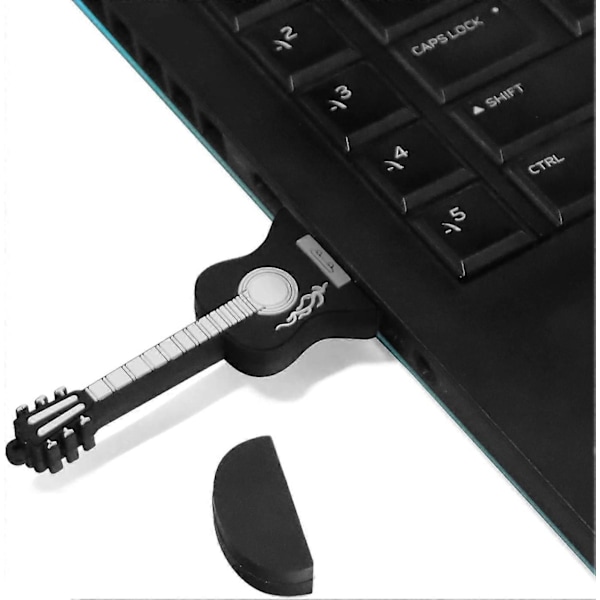 USB-minne 64GB USB 2.0 Flash Drive 64GB Söt Gitarrdesign Pen Drive 64GB Tumminne för Laptop, PC, Bil, Tablet, Smart TV, etc
