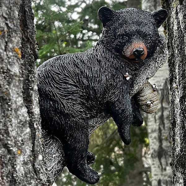 Eläinfiguurit Hartsi Karhu Seinälle Asennettava Taidepatsas Puutarhapiha Sisustus Lahja