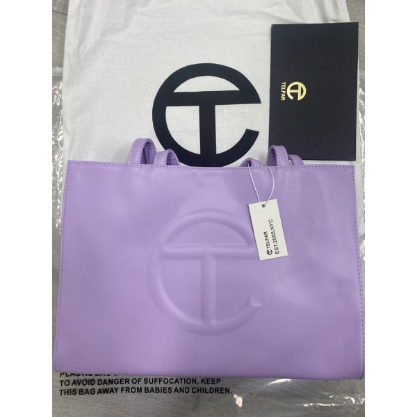 Telfar Trendig personlig tygväska i läder Crossbody-väskor Violet small