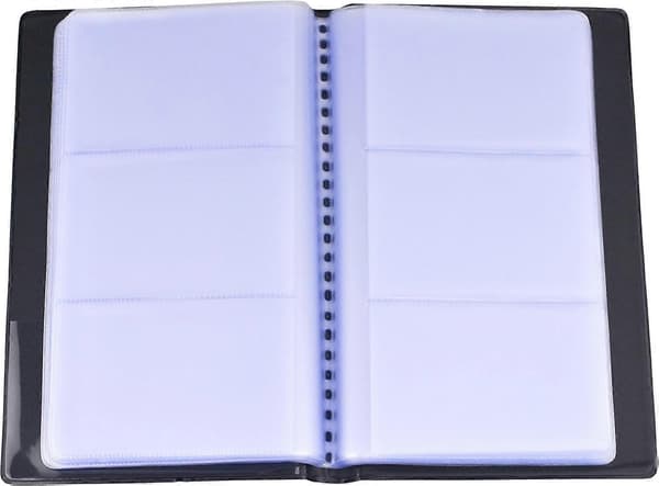 Sort 185x108mm, Visitkort holder organizer med kapacitet til 240 kort