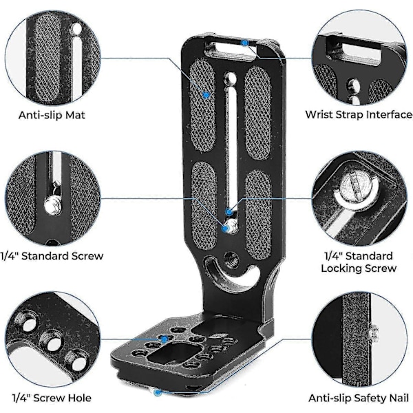 DSLR Kamera L-Fäste Vertikal Horisontell Växling Stativ Snabbkopplingsplatta För Canon Nikon Sony Dji Osmo Ronin Zhiyun Stabilisator