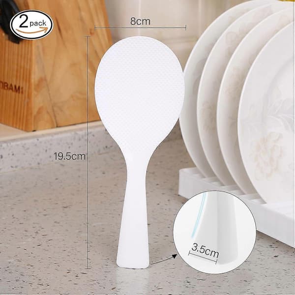 Ris Koger Stativ til Hjemmet, Non-Stick Ris Spatel, Ingen Deformation og Ingen Skade på Pande, Medium Hårdhed (2 Pak)