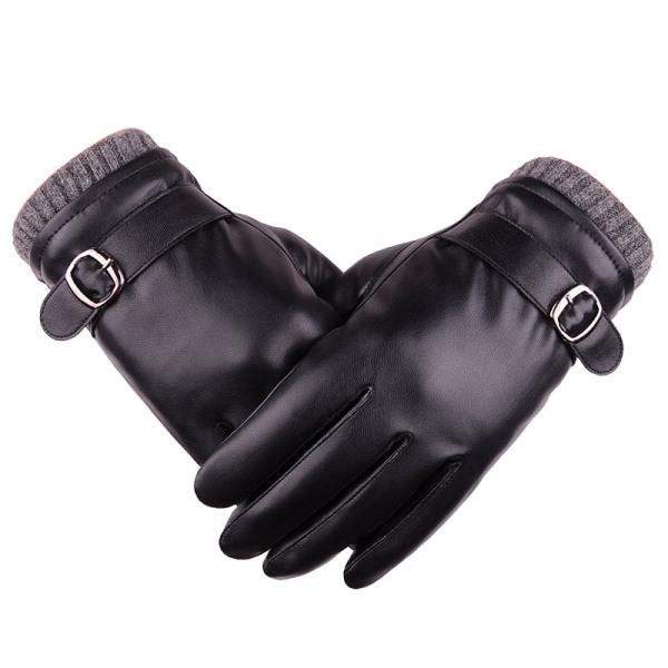 Winter Warm PU Läder Touchscreen Handskar för män Kvinnor Thermal