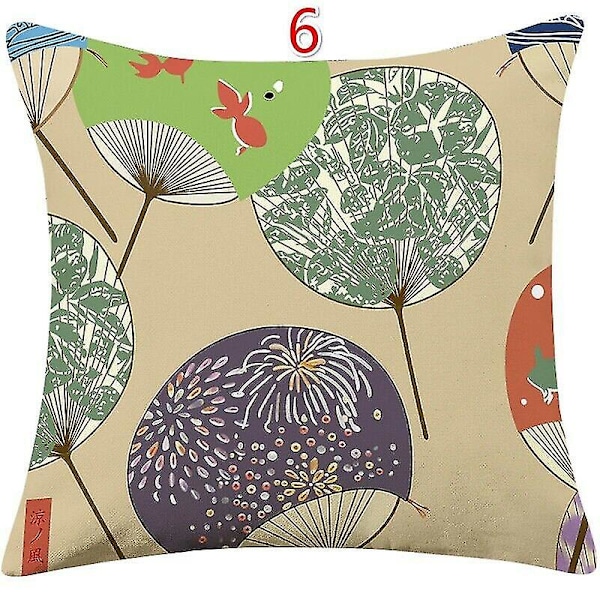 Etnisk Pyntepudebetræk Japansk Retro Pude Stol Sofa Boligindretning-9