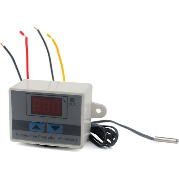 Digital LED Temperaturkontrollmodul, XH-W3001 Termostatbrytare med Vattentät Sond (220V/1500W)