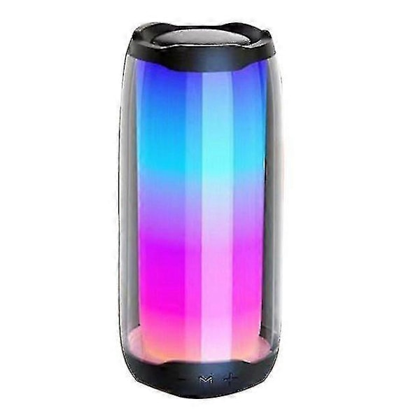 (Pulse4 Svart)Pulse 5 Pulse 4 Vattentät Portabel Bluetooth-högtalare med ljusshow_FC10