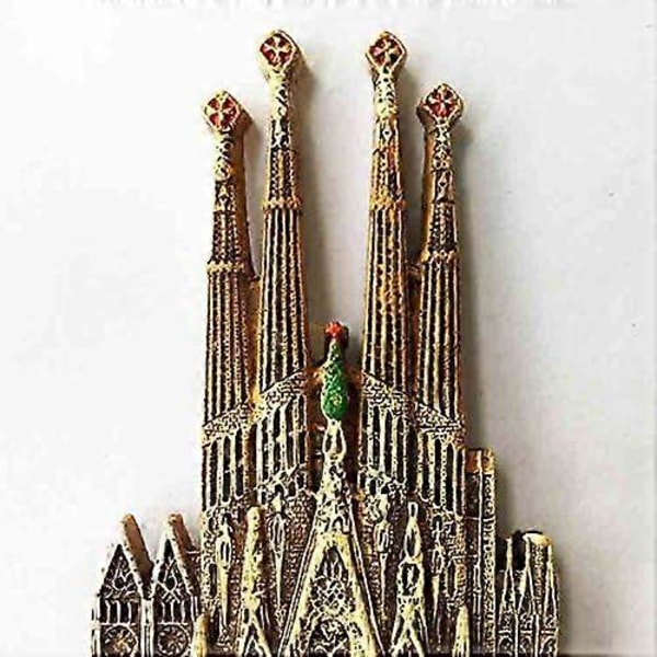 3D Barcelona Spanien souvenir kylskåpsmagnet, hem- och köksdekoration Barcelona Spanien kylskåpsmagnet