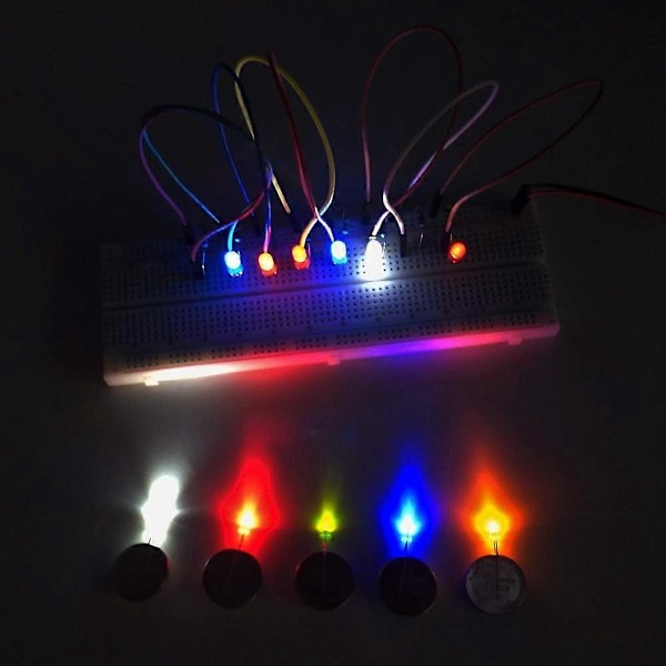 750 kpl LED-valodiodivalikoima, matalajännitteinen, diffuusi, DIY PCB-piirilevyjen merkkivaloihin, 3 mm