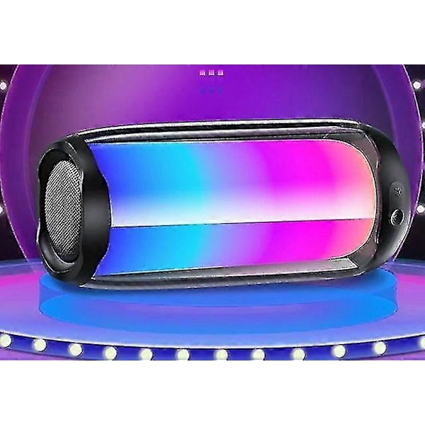 (Pulse4 Vit)Pulse 5 Pulse 4 Vattentät Portabel Bluetooth-högtalare Med Ljusshow_FC10