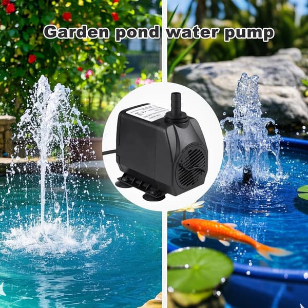 25w 1500l/h Dränkbar Vattenpump Med 1,5m Strömkabel Och 2 Munstycken