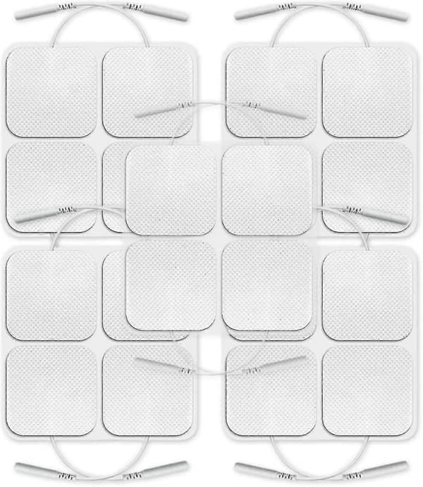 20 Axion Elektroder 5x5cm Kablet Tilkobling Med 2mm Plugg