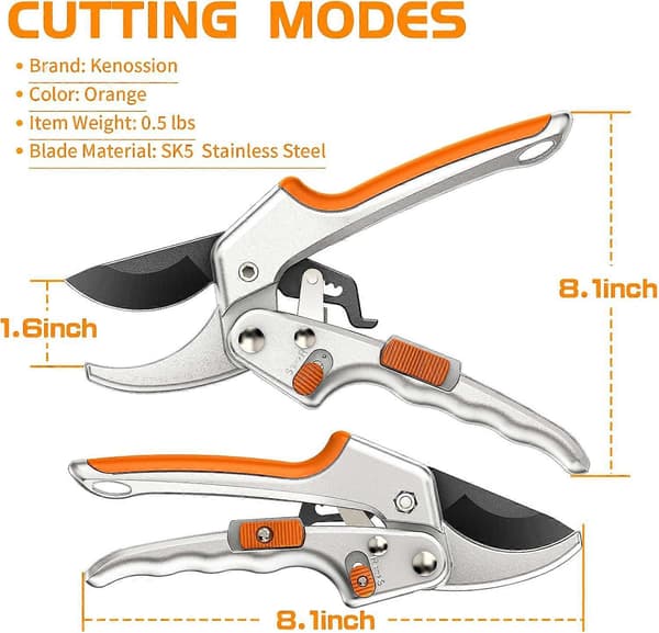 Professionel beskæresaks - Skralde ambolt &amp; rustfri stålblade?