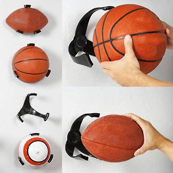 Basketball Oppbevaringsklo Veggfeste Fotballholder Plassbesparende Utstillingsstativ