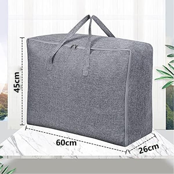 Stor sammenleggbar oppbevaringspose for dyner (2 stk), 60x45x26cm