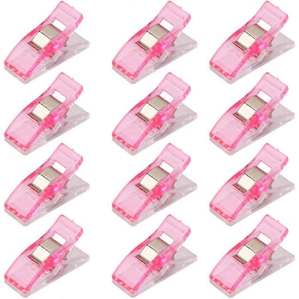 Rosa clips, en storlek, 50 stycken