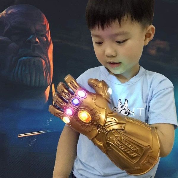 Led Gem Light Up Glove Avengers Actionfigur Cosplay Barnleksak