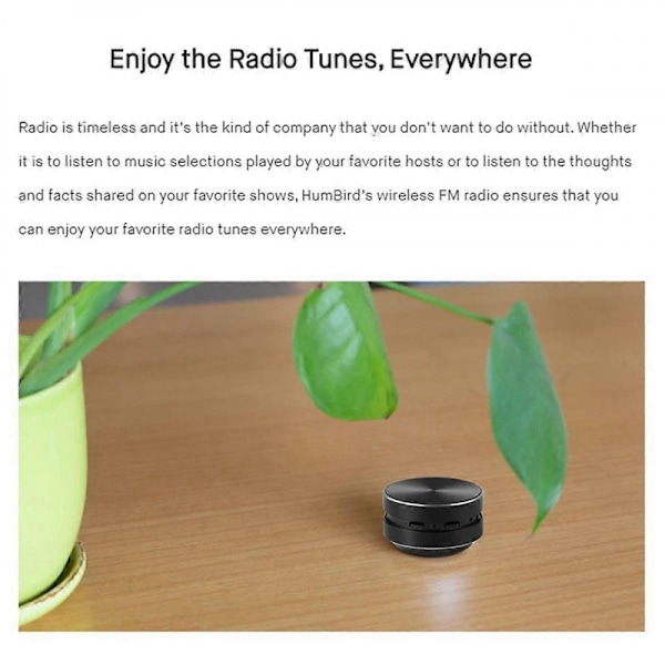 Bärbar Kompatibel Benledningshögtalare Stereoljud, Bluetooth-högtalare (Svart)