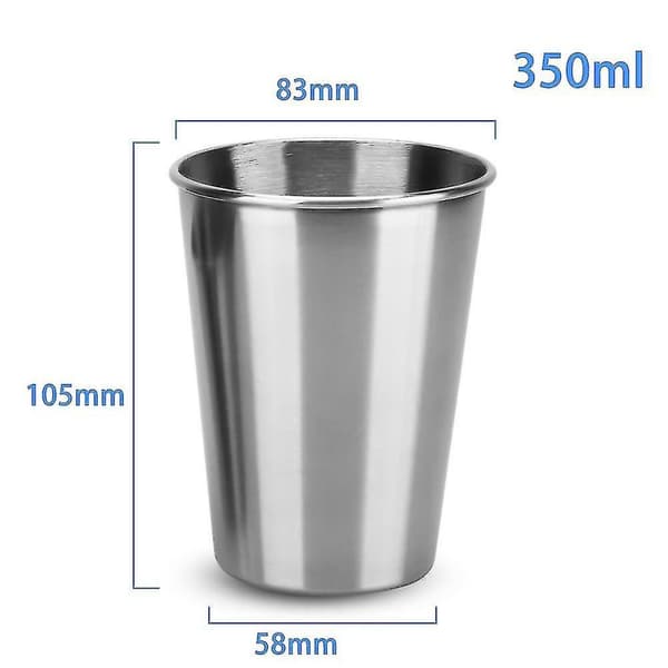 5x Stabelbar Rustfri Stål Krus I 55 Ml - Camping Udendørs Metal Krus Krus -