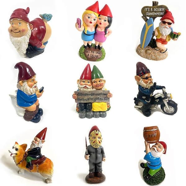 (W62 Hagegnomer Ornamenter Utendørs