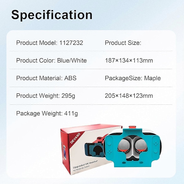 Säädettävät linssit VR-lasit virtuaalitodellisuuspelaamiseen Nintendo Switchille ja Switch OLED -mallille
