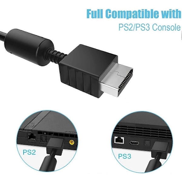 RCA Audio Video -kaapeli pelikonsolitarvike AV-kaapeli PS1 PS2 PS3 Playstation 1,8 m