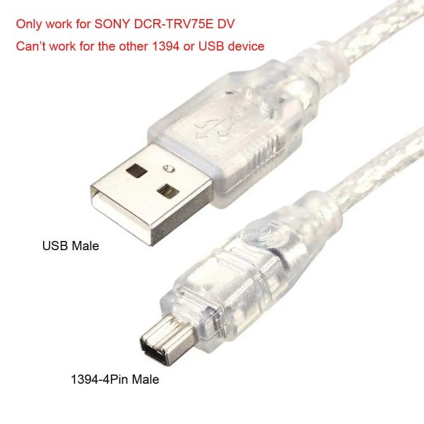 USB AM till 4P-kabel 1394-stift IEEE1394 FireWire USB till 4P DV