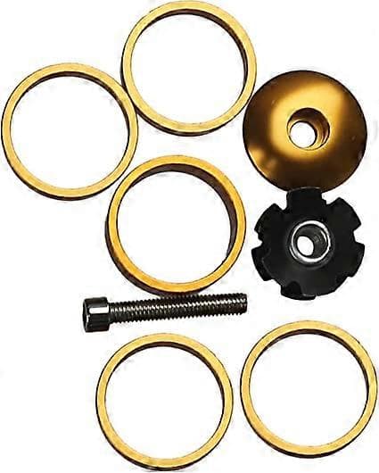 Headset Spacer med Stem Topplokk, Headset Stjernemutter Gullfarge
