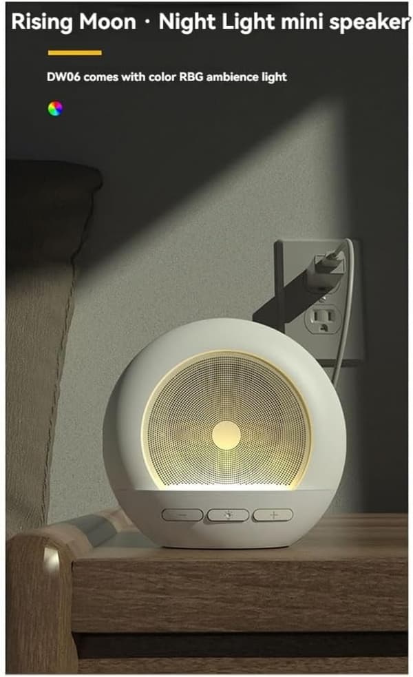 Trådløs mini Bluetooth-høyttaler med RGB-lys, surroundlydstøtte, TF, SD B